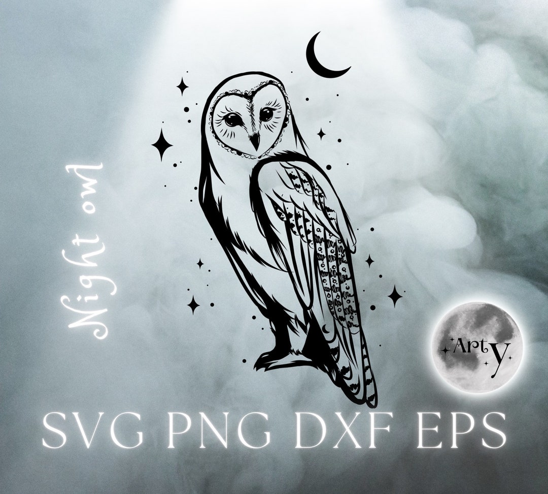 Owl Svg Files for Cricut Barn Owl Svg Design Barn Owl T Shirt Etsy