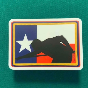 Texas Pool Player Sticker - Billiards Vinyl Decal