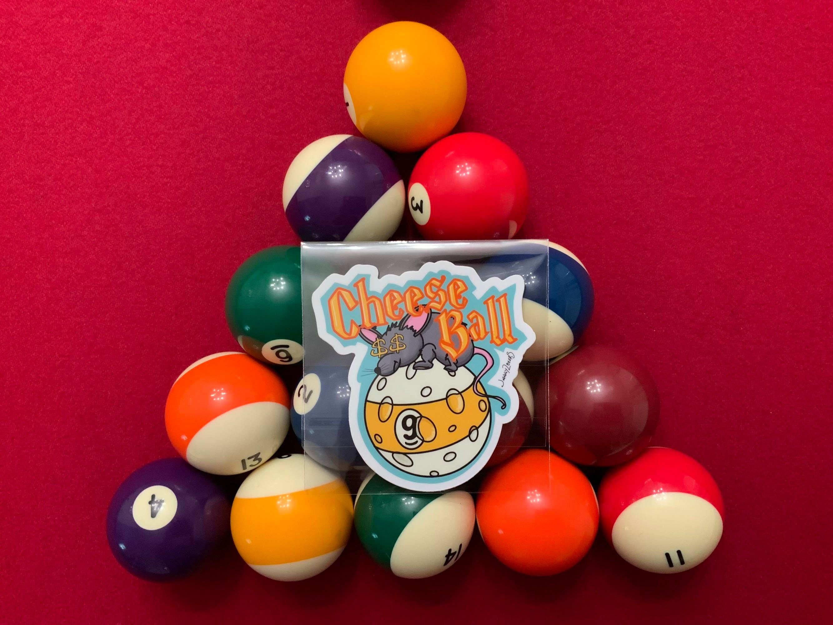 Cheese Ball Sticker Pocket the 9ball Win With a Money Minded Etsy