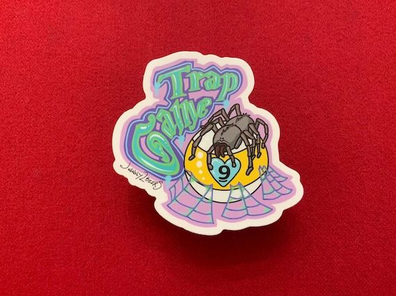 Trap Game Sticker: Heart Nine Ball, Tarantula Billiards Art