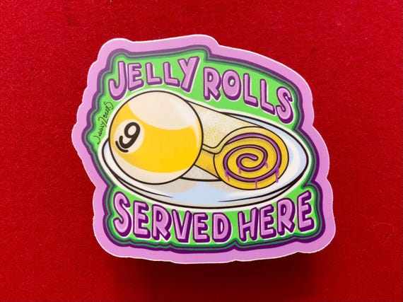 Jelly Rolls Served Here - Pool Sticker – Lucky 9 Ball Billiards