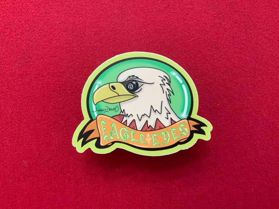 Eagle Eye Sticker: Eight Ball Vision for Billiards Enthusiasts