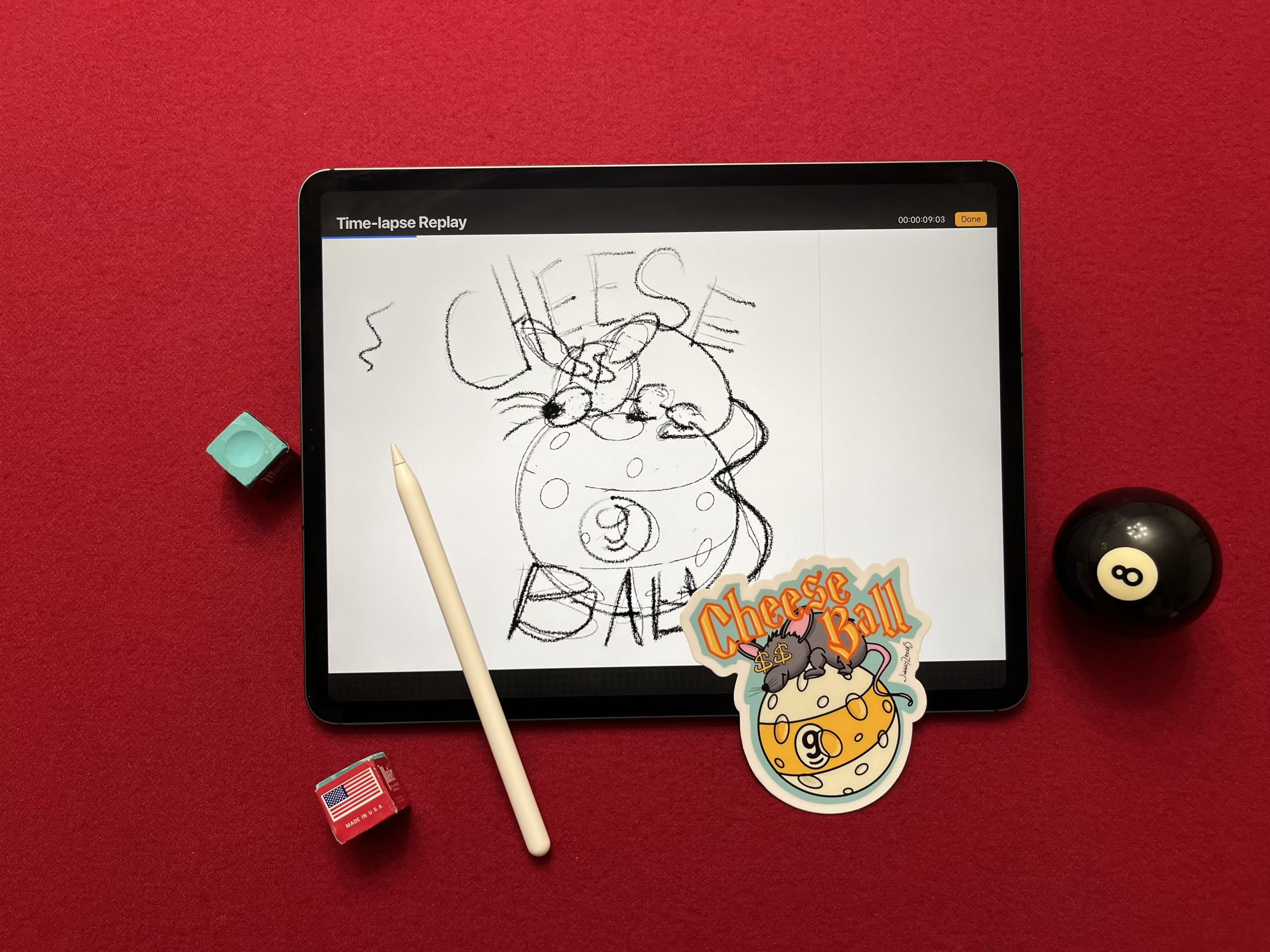 Cheese Ball Sticker Pocket the 9ball Win With a Money Minded Etsy