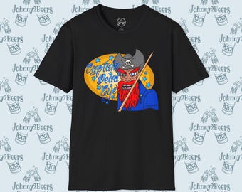 Camiseta "Capitán Ojo Muerto: Concentración Intimidante y Estilo de Billar"