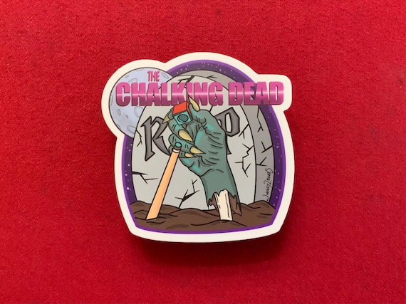 The Chalking Dead - Funny Pool Player Zombie Sticker