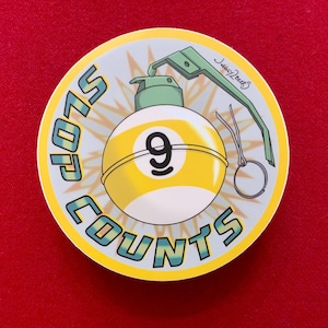 Slop Counts Pool Sticker - Billiards Pool Grenade