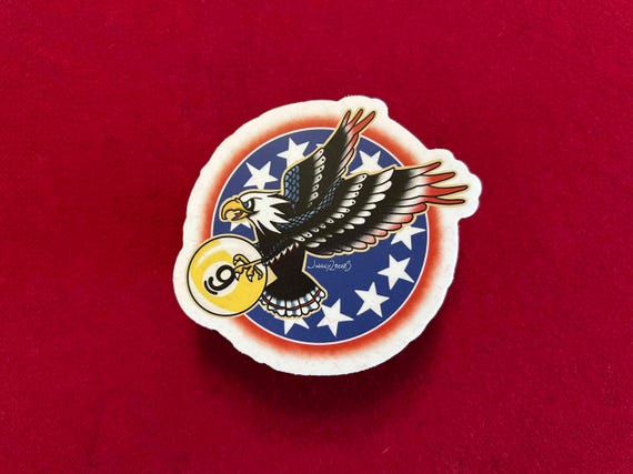 Eagle 9 Ball Sticker – Pool Lover's Gift – Durable Vinyl