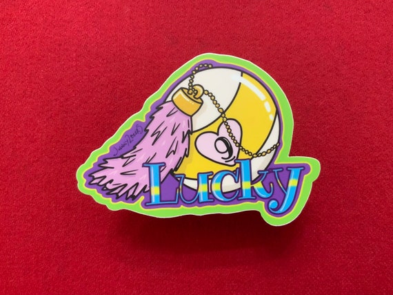 Lucky Nine Ball Sticker: Rabbit's Foot Charm, Good Luck Charm