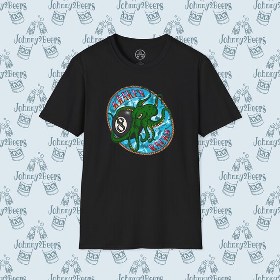 Kraken Racks: Menacing Octopus Billiards T-Shirt!