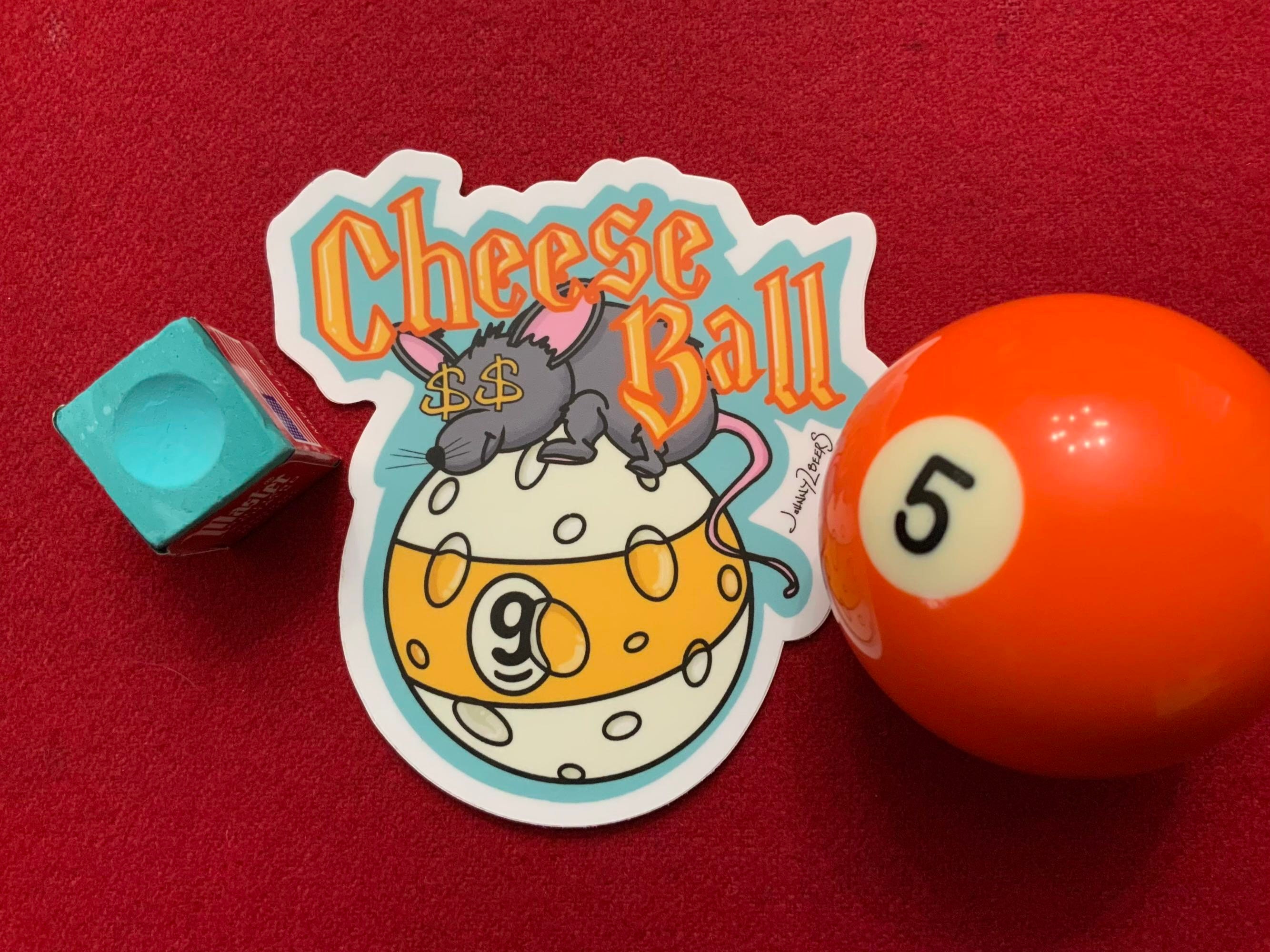 Cheese Ball Sticker Pocket the 9ball Win With a Money Minded Etsy