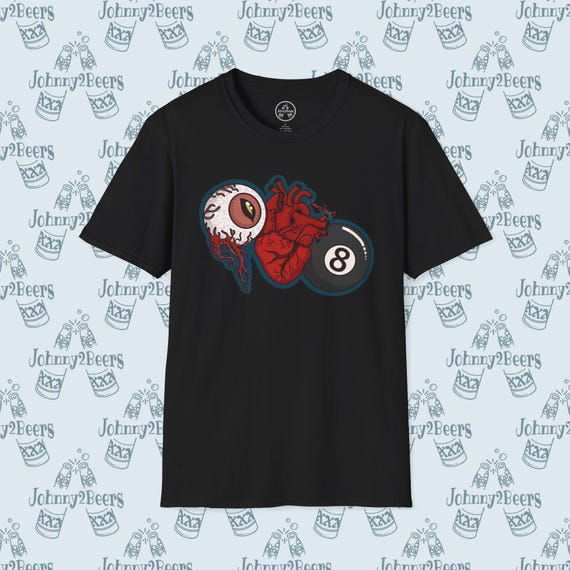 Unconventional Love Billiards T-shirt: Low Brow Billiards Romance