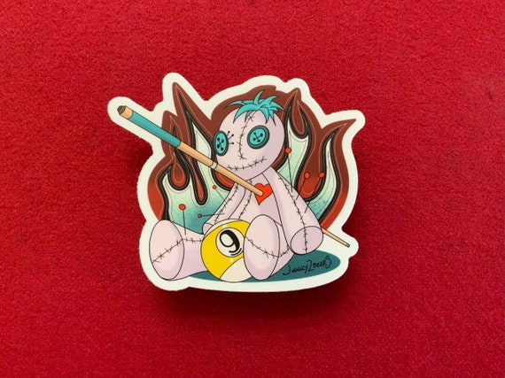 Nine-Ball Voodoo: Playful Wins & Mysterious Magic Sticker
