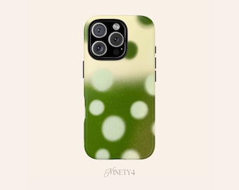 Butter Yellow Polka Dot iPhone and Samsung Phone Case: Snap, Tough or Magsafe Cover