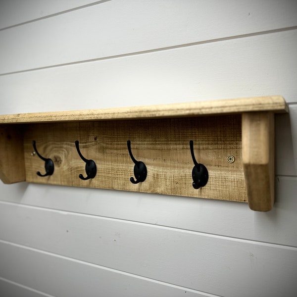 Rustic Coat Rack- Medium brown