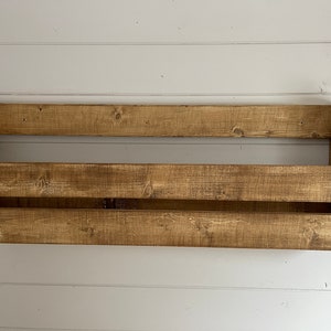 Wall mounted hallway rustic shoe rack- Dark Oak