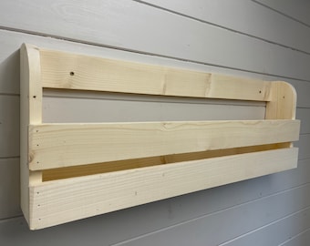 Wall mounted hallway rustic shoe rack- Natural wood