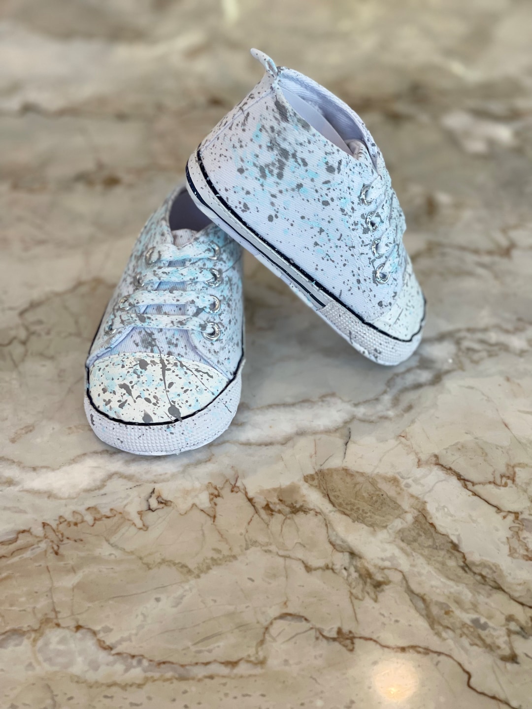 Splatter Paint Baby Boy Converse - Etsy