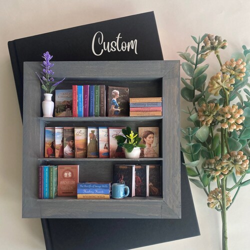 Mini Bookshelf Custom Etsy