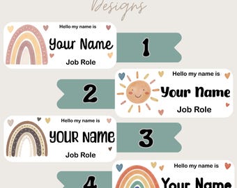 Cute Rainbow Nursing Personalised name badge. Nursing, Doctor, Student, Teacher, Healthcare, Midwife, Dentist, Health Visitor, Paramedic