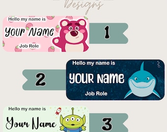 Character Inspired Personalised name badge. Nursing, Doctor, Student, Teacher, Healthcare, Midwife, Dentist, Health Visitor, Paramedic