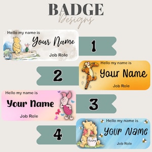 Inspired WPH Characters Personalised name badge. Nursing, Doctor, Student, Teacher, Healthcare, Midwife, Dentist, Health Visitor