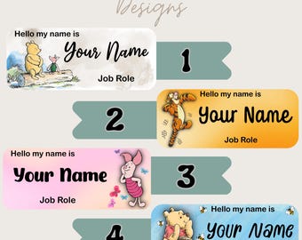 Inspired WPH Characters Personalised name badge. Nursing, Doctor, Student, Teacher, Healthcare, Midwife, Dentist, Health Visitor