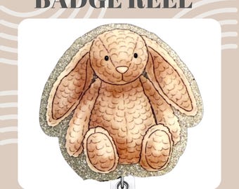 Nursing Medical Bunny Name Badge Reel: Essential accessory for Nurses, Vets, Paramedics, Students.