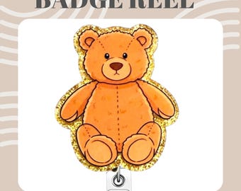 Nursing Medical Bear Name Badge Reel: Essential accessory for Nurses, Vets, Paramedics, Students.