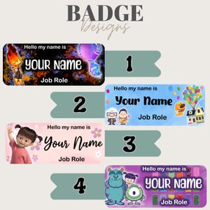 Character Inspired Personalised name badge. Nursing, Doctor, Student, Teacher, Healthcare, Midwife, Dentist, Health Visitor, Paramedic