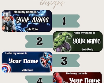 Hero Inspired Personalised name badge. Nursing, Doctor, Student, Teacher, Healthcare, Midwife, Dentist, Health Visitor, Paramedic