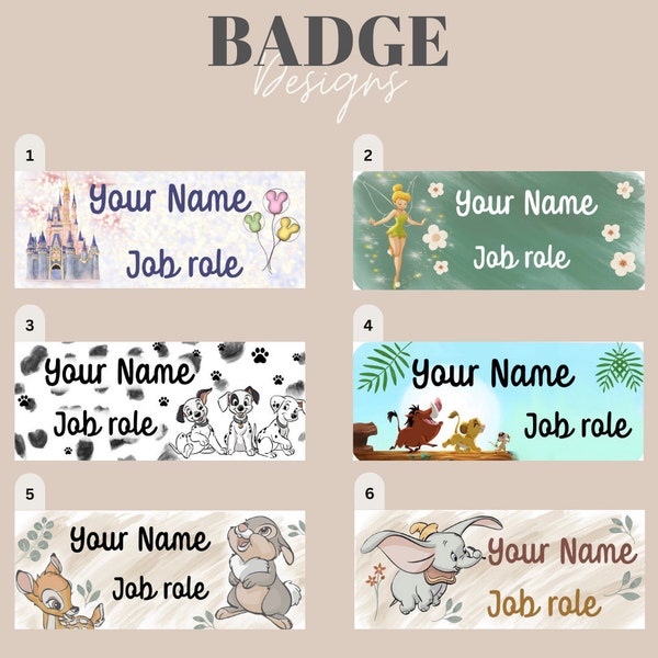 Badge personnalisé pour allaiter inspiré de Disney