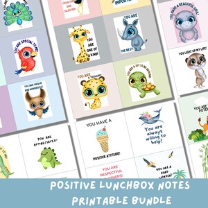 Peut inclure: Un ensemble de 60 notes de boîte à lunch imprimables avec des illustrations d'animaux mignons et des messages positifs. Les notes sont conçues pour encourager et remonter le moral des enfants.