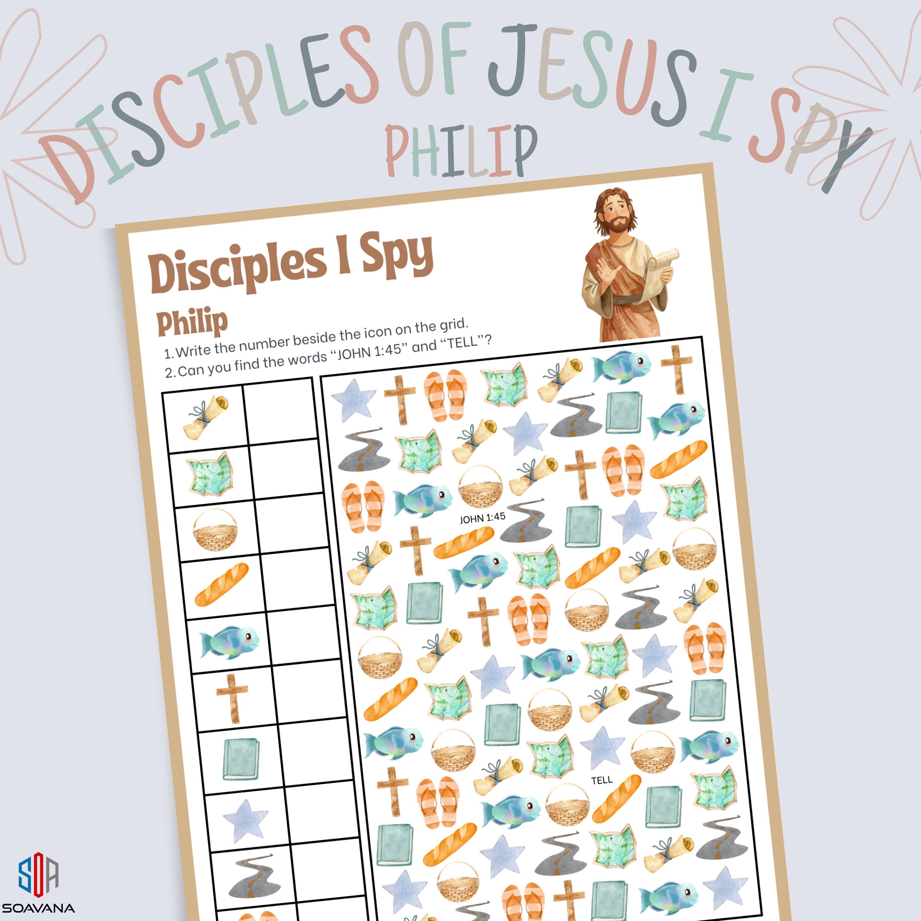 Bible I Spy 12 Disciples Mega Bundle | Complete Disciples of Jesus ...