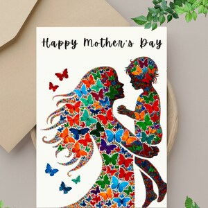 Abrazo de Amor - Tarjeta de Felicitación del Día de la Madre, Tarjeta en Blanco, Original, Tarjeta de Felicitación del Día de la Madre, Descarga Instantánea, Regalos para ella, Imprimible