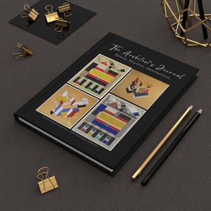 Modern Architect Journal, Hardcover Notebook for Architecture Students, De Stijl Inspired Lined Gift, Design School Studio Sketchbook