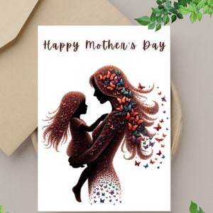 Omhelzing van liefde - Moederdag wenskaart, blanco kaart, origineel, Moederdag wenskaart, Instant Download, cadeaus voor haar, afdrukbaar
