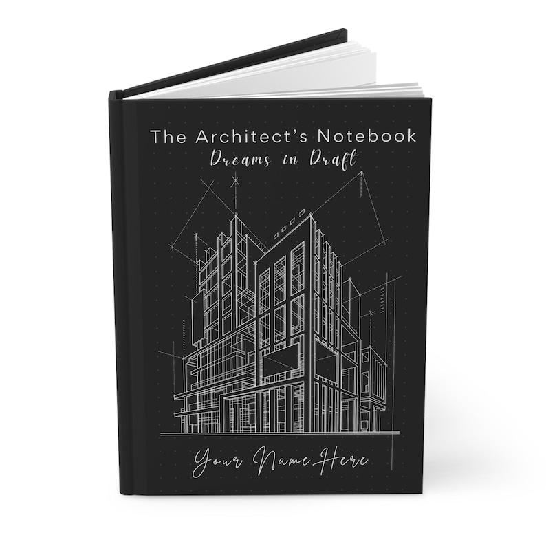 Personlig arkitektjournal: Matt inbunden anteckningsbok för studenter och yrkesverksamma bild 4
