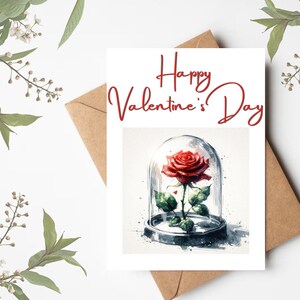 Valentinstag Grußkarten - Romantische Designs - Blumen - Herzen - Aquarell - Geschenke für Sie - Digital Download - Printable Sofortgeschenk.