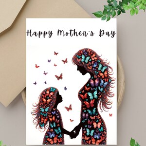 Embrace of Love - Muttertagskarte, Grußkarte, Blank, Original, Muttertagskarte, Sofort Download, Geschenke, Printable
