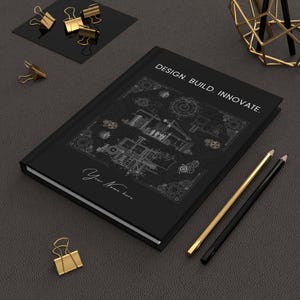 Carnet de notes personnalisé Engineer's Mind : conception. Construire. Innover. Carnet cartonné personnalisé
