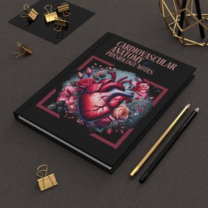 Heart Anatomy Notes Journal: Floral Medical Student Gift