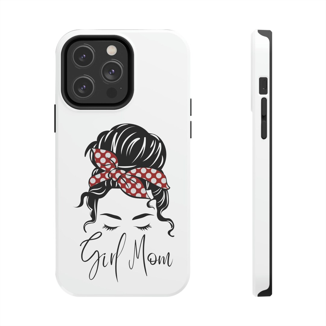 Messy Bun Girl Mom Phone Case Iphone Case Mom Gift Cell Etsy