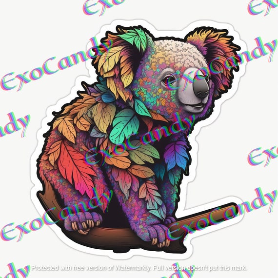 Colorful Koala Sticker V2. 