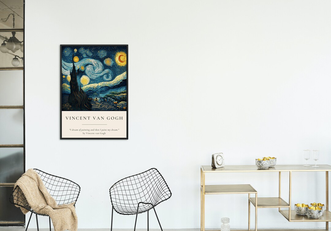 Starry Night by Vincent Van Gogh Wall Art, Famous Art Prints, Antique ...