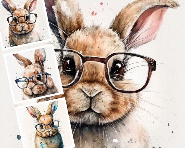 Renaissance Rabbit Art Print / Victorian Bunny Portrait Print / Animals ...