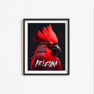 Arizona Cardinals Wall Art Poster Modern Digital Download Office Wall Art Game Room Mancave Poster