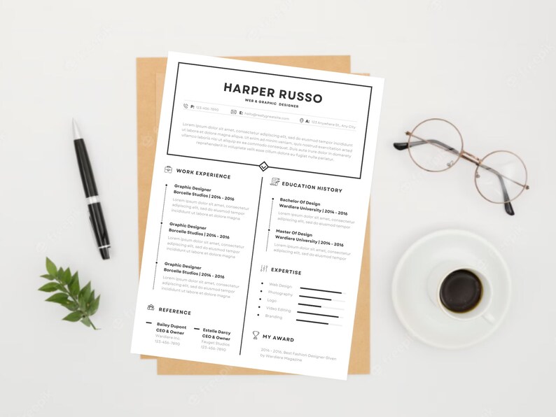 Picture Idea: Modern Resume Editable Template Printable Cv Custom Resume