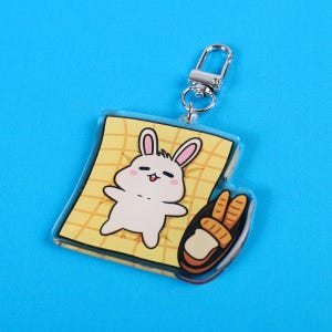 Easter Bunny Keychain | Cute Bunny Sticker Sheet | Minimalist Gift