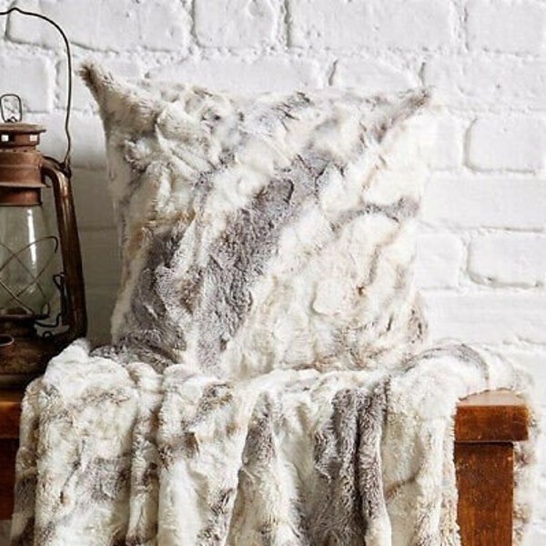 Luxury faux fur cushion cover. Modern Nordic style home decor. Available in 4 Options. Super Soft