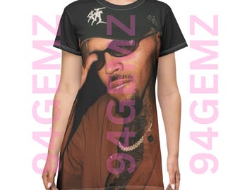 Chris Brown R&B Tour T-shirtklänning | Vintage konsert-T-shirtklänning